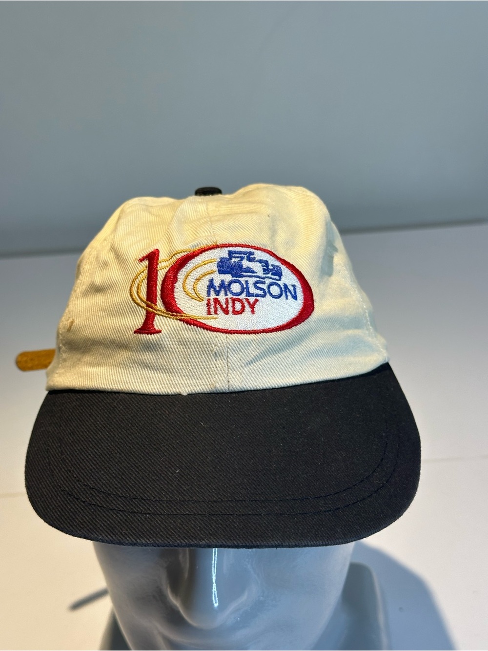 Molson Indy 10th Anniversary Two-Tone Baseball Cap - Cream & Black